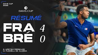 🇫🇷 4-0 🇧🇷 Résumé Mpetshi Perricard-Pucinelli de Almeida | France-Brésil | Davis Cup 2025