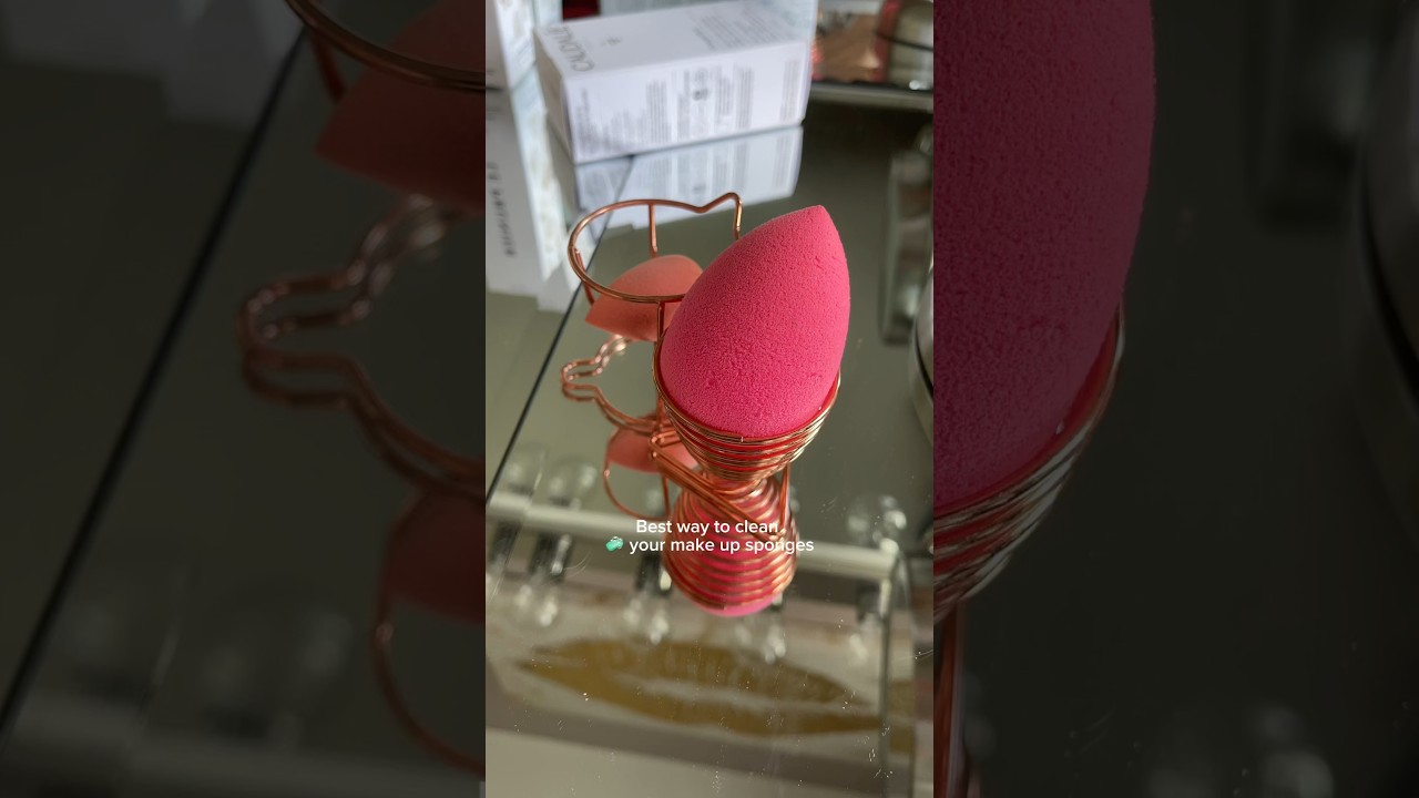 How to clean makeup sponges • how to clean beauty blender 🫧🧽 