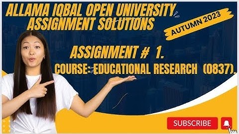 code 837|AIOU SOLVED ASSIGNMENT#1|Aiou|Autumn 2023|educational Research |M.ed|#2023 #aiou