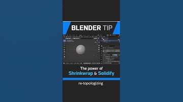 Blender: Project Object to Surface + Add Thikness with Shrinkwrap + Solidify Modifier #shorts
