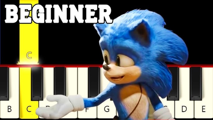 SONIC HEDGEHOG SLOW EASY PIANO TUTORIAL 