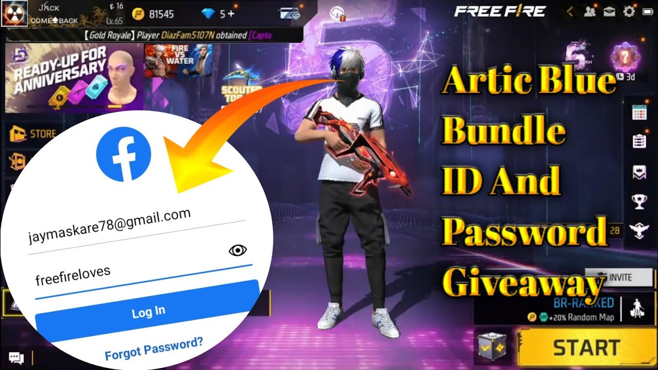 Free Fire Pro ID And Password Giveaway Free fire facebook password