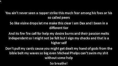 Dax - THE NEXT RAP GOD 2 (lyrics)