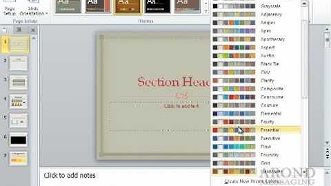 Using PowerPoint 2010 - Change Theme Colors for All Slides