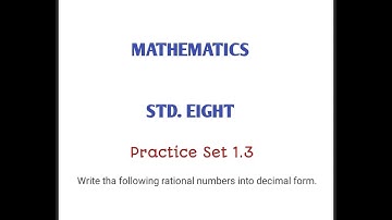 8 Maths practice set 1.3 (rational numbers Into decimal form)