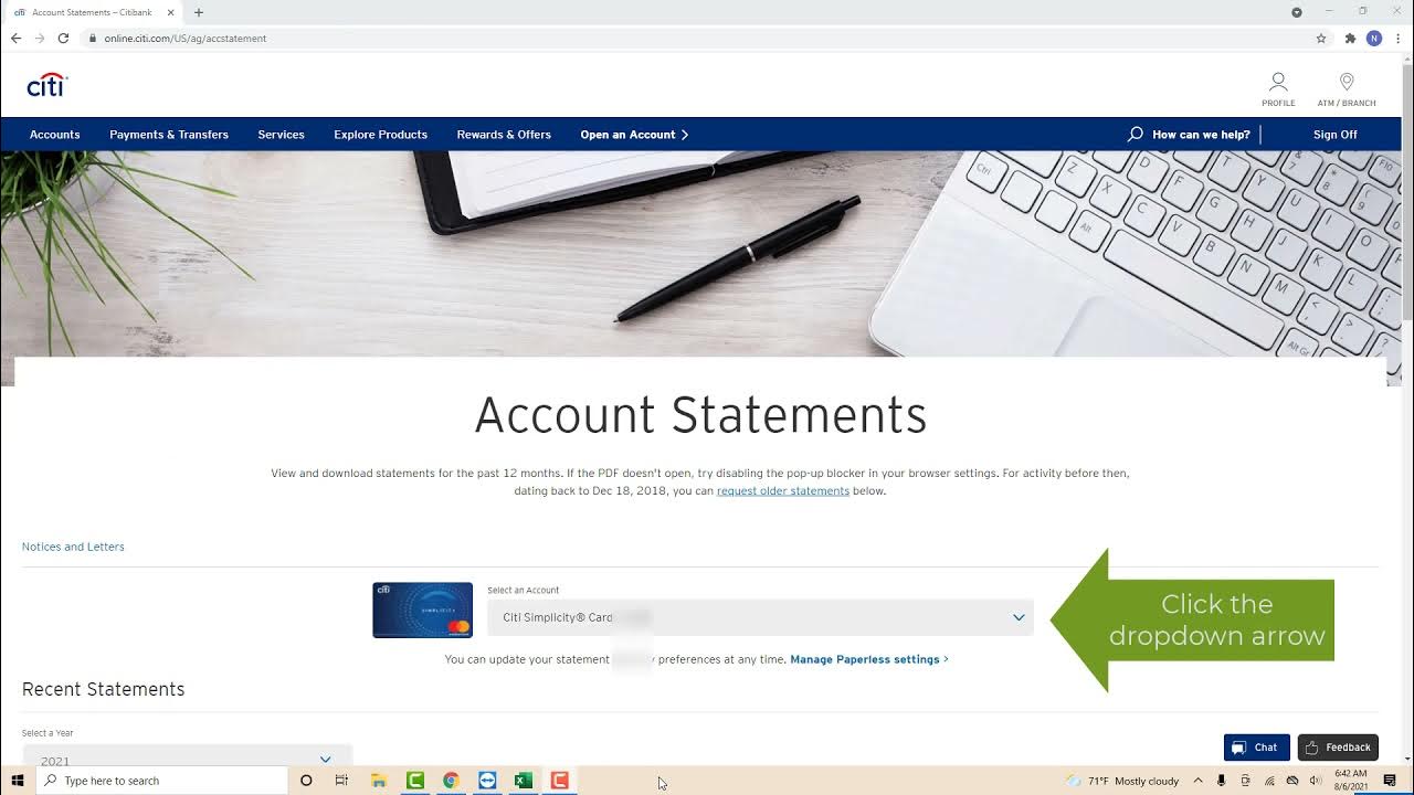 How to View Your Citi Credit Card Statements Online YouTube