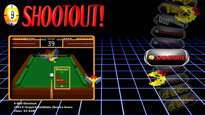 Attract-mode MAME theme with particle effects.