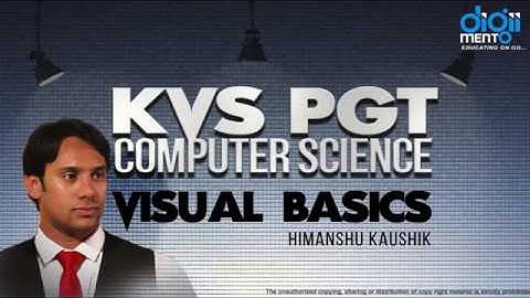 VB 01 Basic Principles of Visual Basic KVS PGT Computer Science