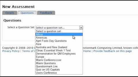 Creating Assessments in Questionmark Live