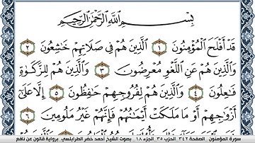 سورة المؤمنون احمد الطرابلسي Surah Al Moamenon  برواية قالون عن نافع
