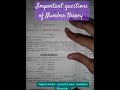 Important questions of of Wilson,Fermat and Euler theorem bsc 5 th semester.maths