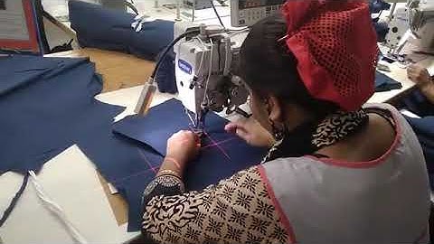 Back pocket attach without mark # use laser light # gmt Process development