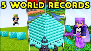 BREAKING 5 GUINNESS WORLD RECORDS in Minecraft (Hindi)