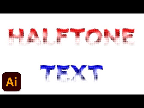 Halftone Text Effect - Adobe Illustrator Tutorial