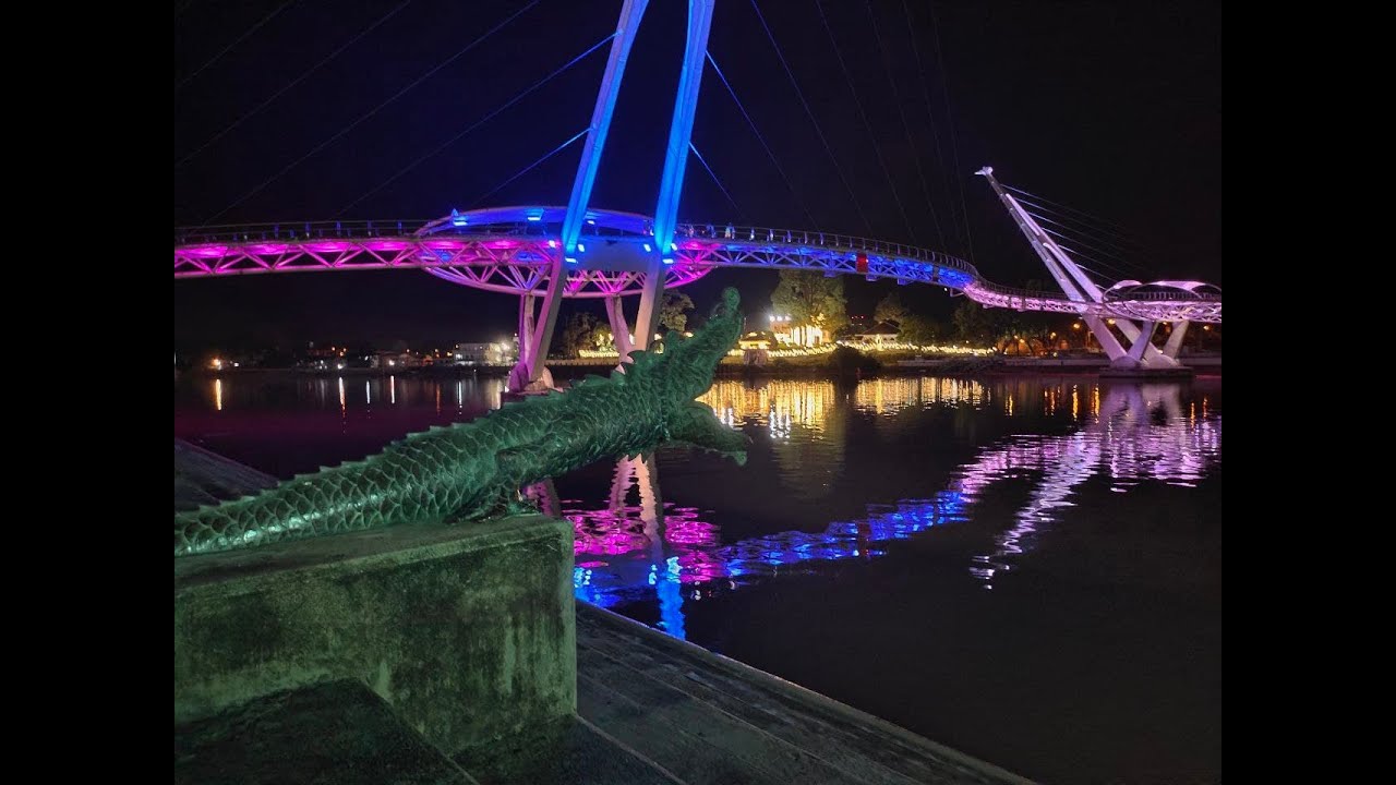 DRONE TEST KUCHING CITY NIGHT VIEW