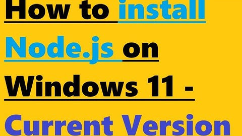How to install Node js 24 on Windows 11