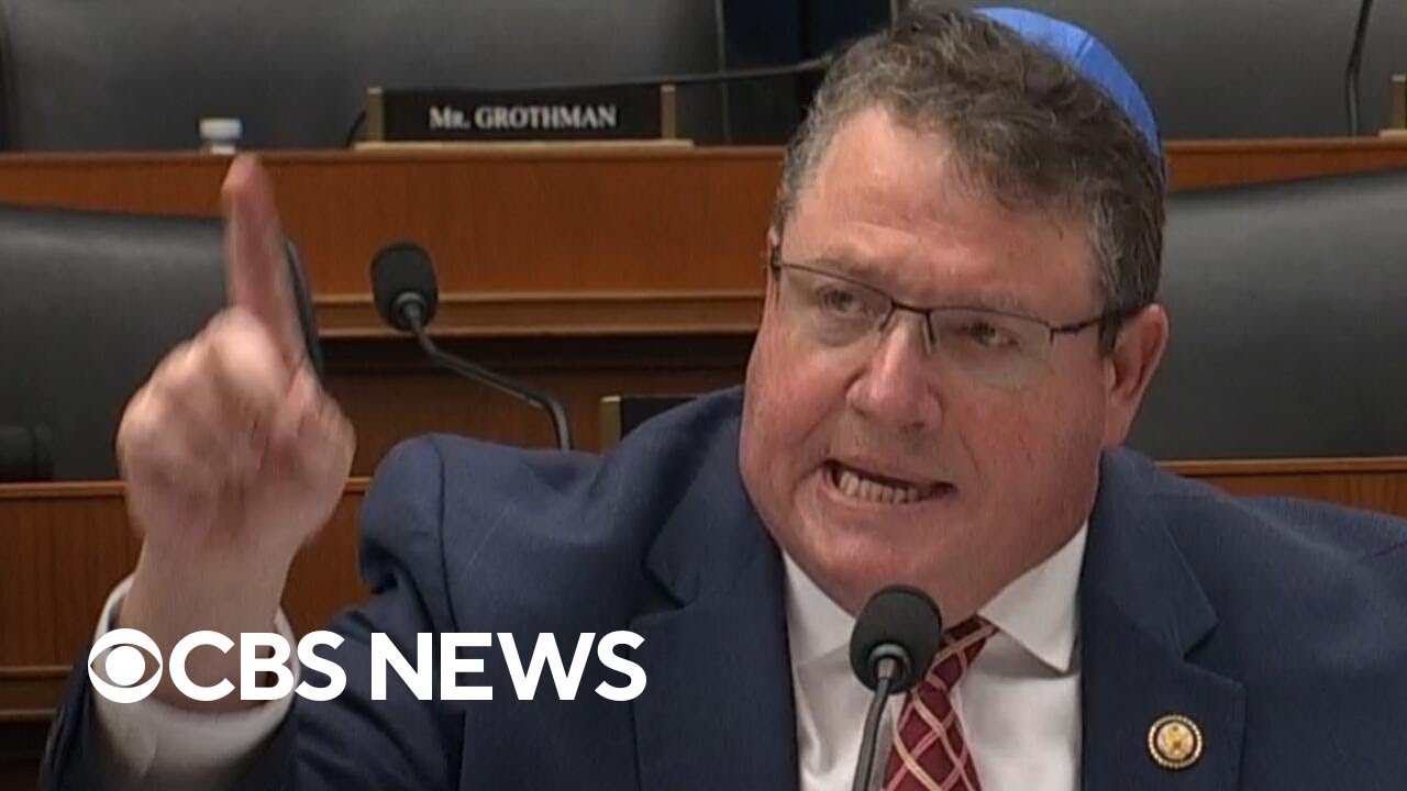 Congressman scolds protester at college antisemitism hearing: 