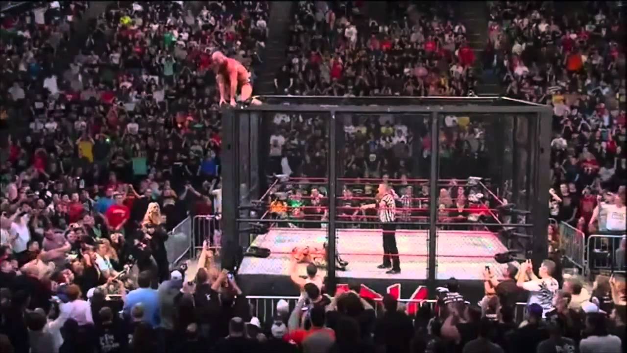 Kurt Angle Moonsault off the Steel Cage YouTube