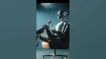 Robot in Chill Mode: Smoking in Style on a Chair 🪑🚬🤖💨