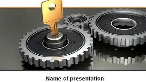 Key To Lock Mechanism PowerPoint Template by PoweredTemplate.com