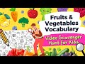 Fruits  vegetables scavenger hunt english vocabulary words for kids