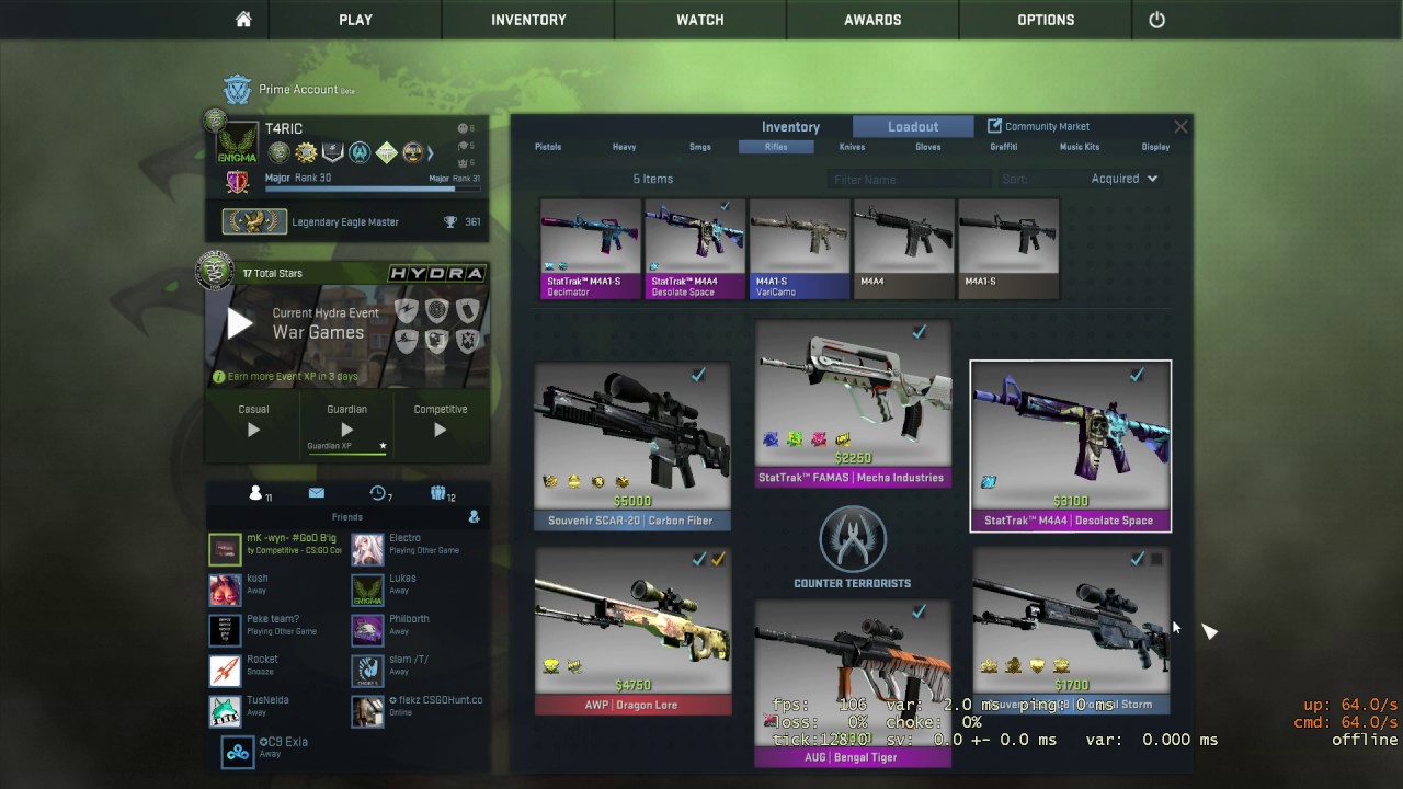 [CSGO] Mein Inventar - Dragon Lore, Flip Black Pearl, Titan Katowice 2014 FOIL!?