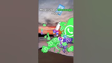 Most used message apps in europe #countries #map #mapping #europe  #whatsapp #telegram #messenger
