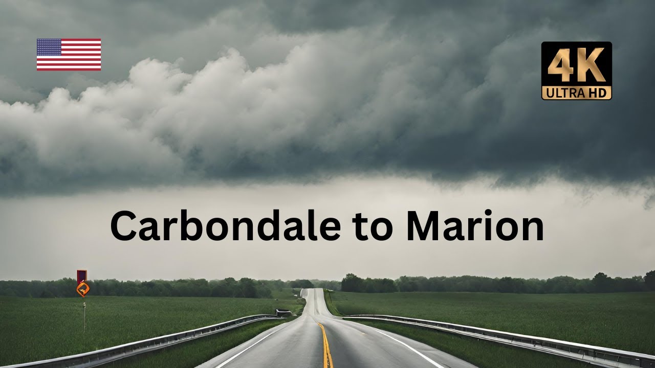 4K Relaxing Drive in Illinois, US l Carbondale to Marion - YouTube
