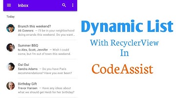 How To Create Dynamic List With Recyclerview | CodeAssist Tutorial |