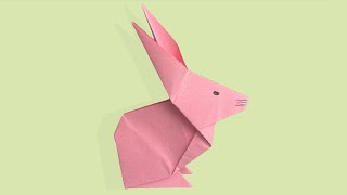 Origami Hase basteln - Hase aus Papier falten