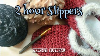 How to Crochet Custom Fit Slippers in 2 hours 👀🥳💖
