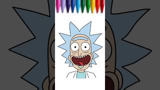 How to draw and color Rick and Morty for kids and toddlers - DrawColor #cartoon #rickandmorty