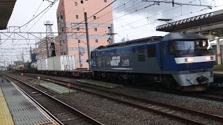 EF210-152号機 コンテナ車20両 西国分寺駅3番線を通過するシーン