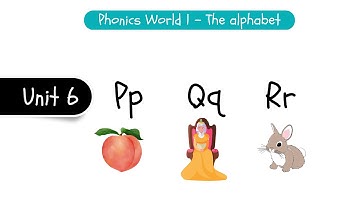 Letter P Q R  - Unit 6 | phonics world 1 the alphabet