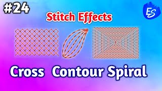 Cross Stitch Contour Spiral fill effects | Wilcom e4 tutorial
