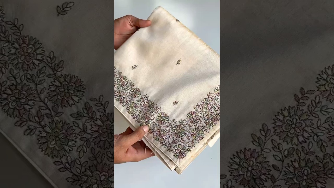 Designer Tussar Embroidered Saree