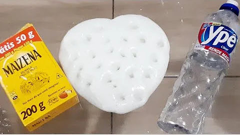 Como fazer slime com amido de milho detergente?