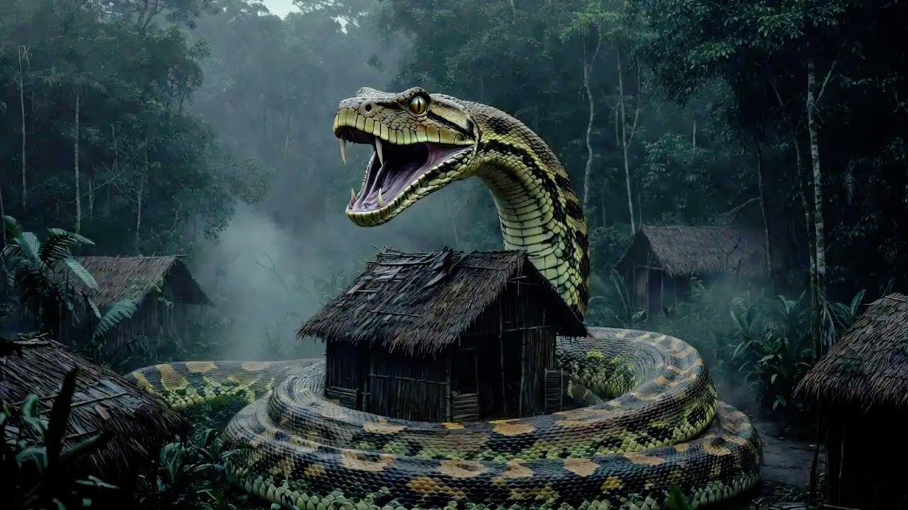 Colossal Snake Attacks Jungle Village Hut 🐍 - YouTube
