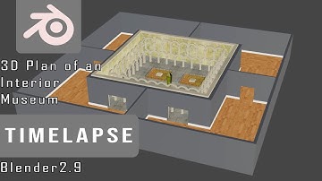 3d plan of a Museum - Azteca Museum Project - Blender 2.9
