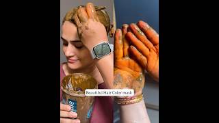 Natural Hair Color mask| Radish brown Color| Stop hair fall #haircare #haircolor #shorts screenshot 1