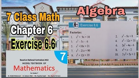 Class 7 Math Chapter 6 Exercise 6.6 | Algebra |SNC|NBF| ilmi darasgah