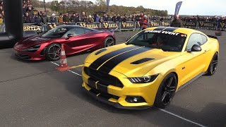 Ford Mustang GT 5.0 vs Mclaren 720s vs Audi R8