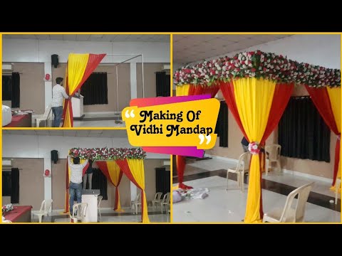 Vidhi mandap kaise banaye?|Vidhi mandap Decoration|Wedding decoration|Mandap
