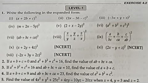 RD Sharma Solutions for Class 9 Maths Chapter 4 Algebraic Identities Exercise 4.2 Q1 to Q5