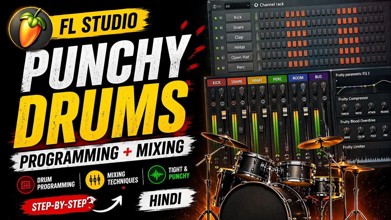 FL Studio Drum Programming & Mixing Tutorial | Tight & Punchy Drums ...