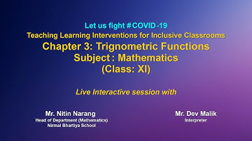 Live Interaction on PMeVIDYA :Teaching Learning Interventions for Inclusive Classrooms