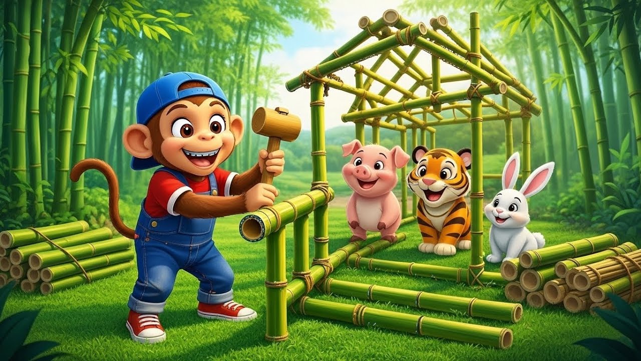 Building a Bamboo House Adventure 🌿🏠