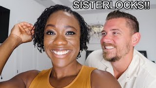 HUSBAND SEEING ME WITH SISTERLOCKS FOR THE FIRST TIME! (starting locs journey) by R & L Life 34,804 views 8 months ago 11 minutes, 50 seconds