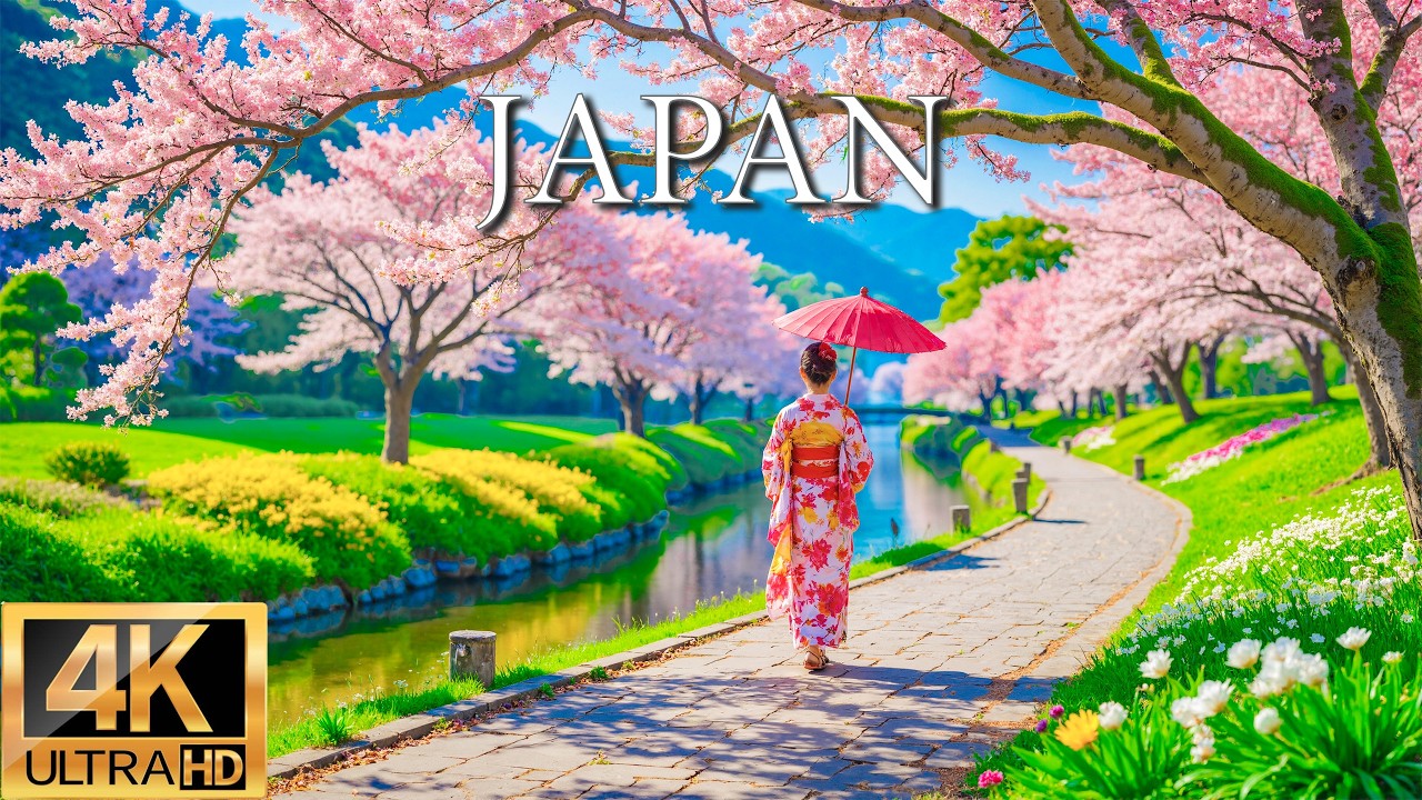 Spring in Japan – Ambient Piano Music Flowing Through Sakura Trees and Quiet Landscapes