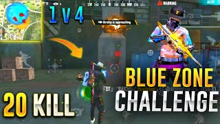 20 Kill Challenge in BLUE ZONE ? || 1 Vs 4 || SKY DELTA 23_ON_TRENDING